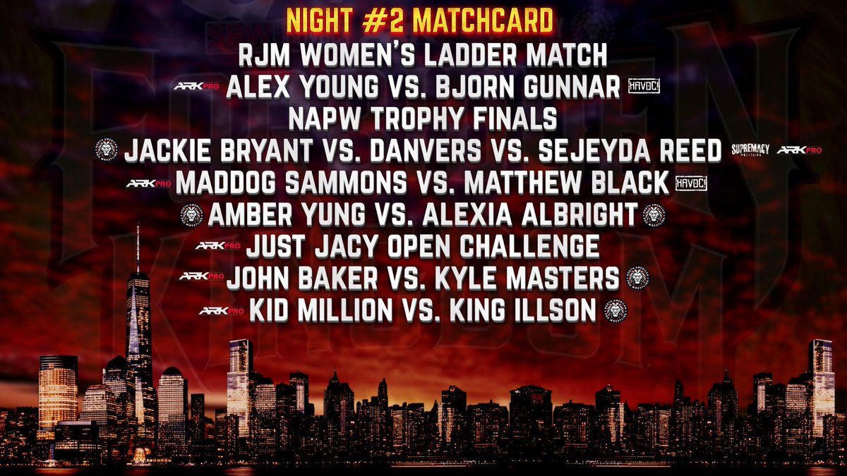 ⭕️Forbidden Kingdom
⭕️Night #2
⭕️TODAY - 2:00pm/EST
⭕️LIVE on YouTube

➡️youtube.com/@northamerican…

<a href="/ARKPRO_EFed/">ARKPRO</a> <a href="/HavocPro2k/">HAVOC! Pro</a> <a href="/KarnageSUPREM2K/">KARNAGE/Supremacy Wrestling</a> <a href="/ShotgunPro2k/">Shotgun Pro</a> #NAPW #ForbiddenKingdom