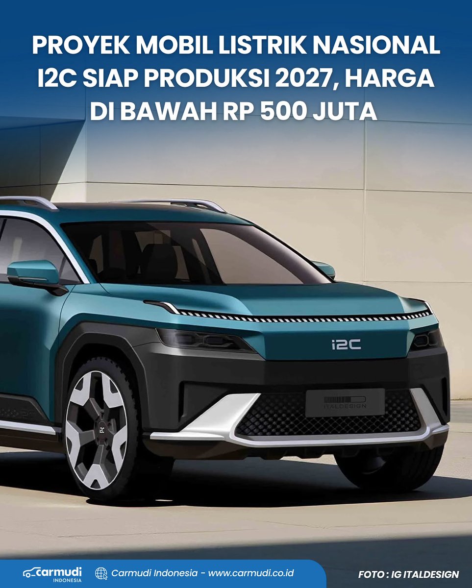 Carmudi_ID's tweet image. Presiden Prabowo resmi luncurkan proyek mobil listrik nasional: i2C (Indonesia Indigenous Car) SUV listrik 7-penumpang di bawah Rp500 juta, i2C ditargetkan mulai produksi massal akhir 2027. 
#carmudiindonesia #i2c