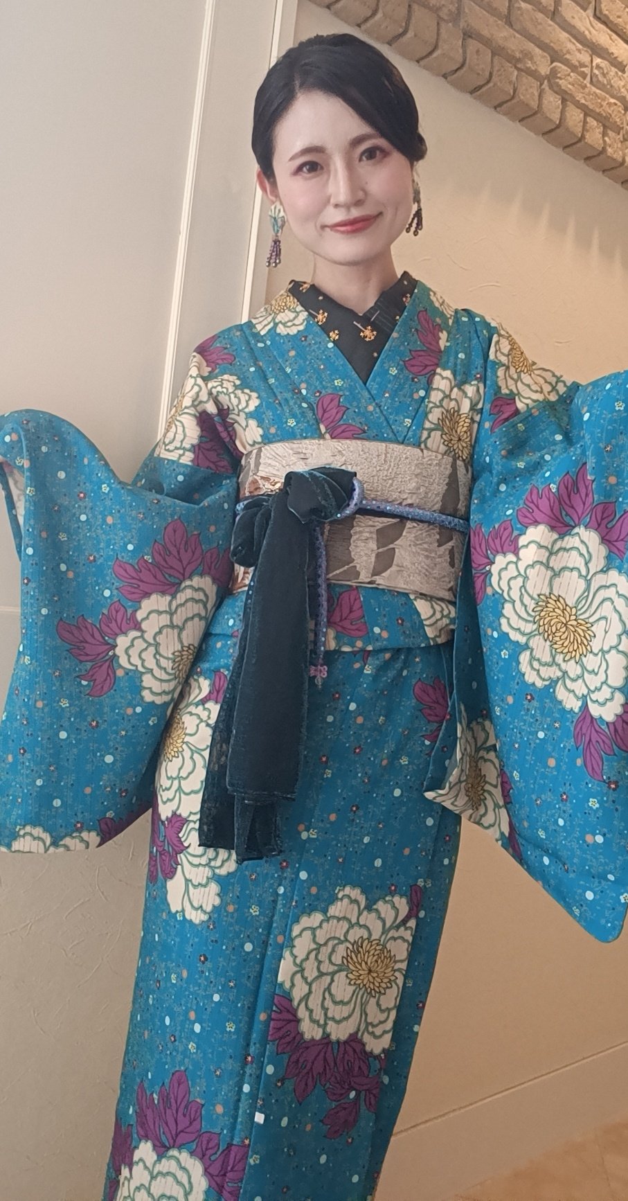 【美品】【MIKI SAKURA】兵児帯 ホワイトシルバーフラワー モダン兵児帯 白シルバー | MIKI SAKURA