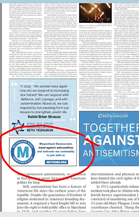 Meyerland Area Dems YOU BETTER VOTE (@meyerdems) on Twitter photo We at <a href="/MeyerDems/">Meyerland Area Dems YOU BETTER VOTE</a> are proud to stand against antisemitism and had a ad in the <a href="/jhvonline/">Jewish Herald-Voice</a> ! We at <a href="/MeyerDems/">Meyerland Area Dems YOU BETTER VOTE</a> are proud to stand against antisemitism and had a ad in the <a href="/jhvonline/">Jewish Herald-Voice</a> !