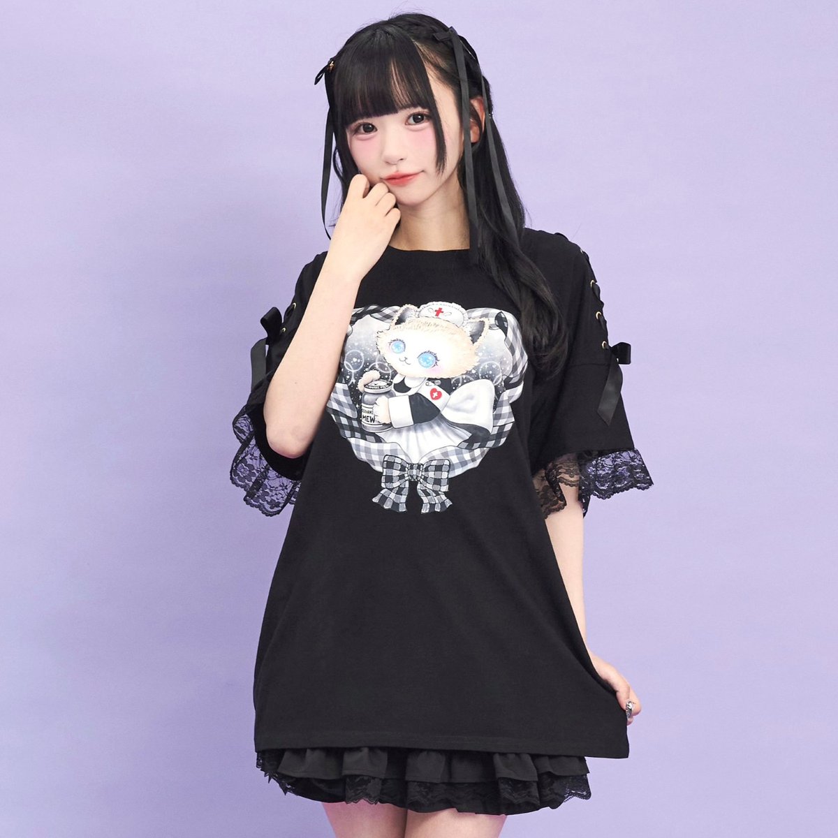 Pick Up
'25 AWできゅんと
ときめき、キラメキを！

ナース服を着た猫の
オリジナルプリントが愛らしい🐈🎀🫧
肩にはレースアップ、袖にはレースを施し
可愛さあふれるデザイン❕🖤💭
x.gd/2kKsx

店舗
x.gd/vSmOn

#secrethoney
#シーハニ
#シークレットハニー