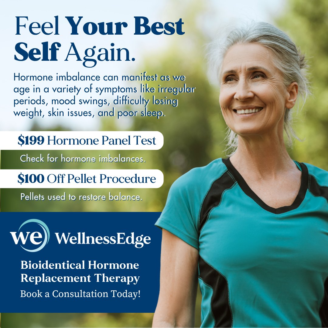 WellnessEdgeOMA's tweet photo. Hormone imbalance can manifest in symptoms like irregular periods, mood swings, difficulty losing weight, skin issues, poor sleep and more. Bioidentical Hormone Replacement Therapy can help. https://t.co/kcYX2soL44

#omaha #omahane #omahanebraska #hrt #hormones #hormonesomaha https://t.co/uzP1KSN6i4