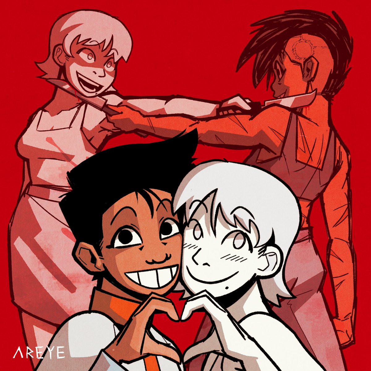 AreyeART's tweet photo. Friendship is sacrifice 🔪 🫶🥰[Revenge for @goobertgoobert <3]
#artfight #artfight2025 #TEAMCRYSTALS https://t.co/UzdVqBHRAJ
