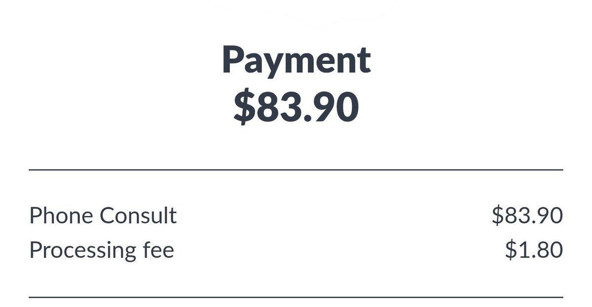 1 minute 40 second call with the GP costs this much?! 

Because i have a sore throat, i can't go into the office, so I had to do TeleHealth
 
How are they meant to help, diagnose or anything besides guess what to prescribe with a phone call that lasted under 2 minutes in total?