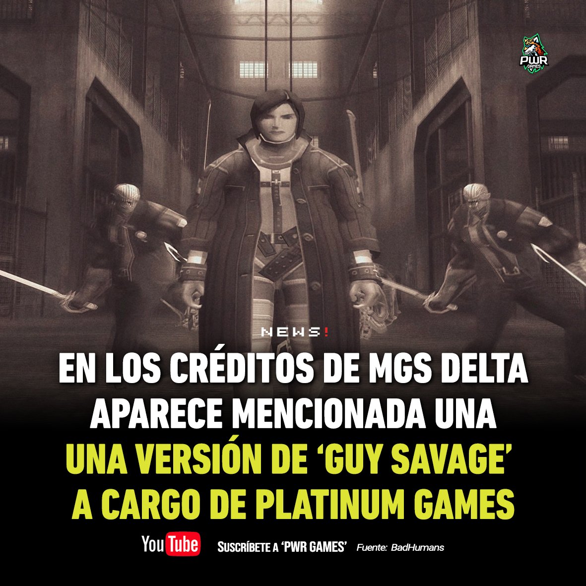 🔥 ¿Nueva pesadilla en MGS Delta? 🔥

Konami ha organizado un evento del juego en Nueva York y un usuario confiable ha reportado que en los créditos aparece mencionado  "Guy Savage Δ" junto al logotipo de Platinum Games, aunque horas después aparece borrada la publicación...