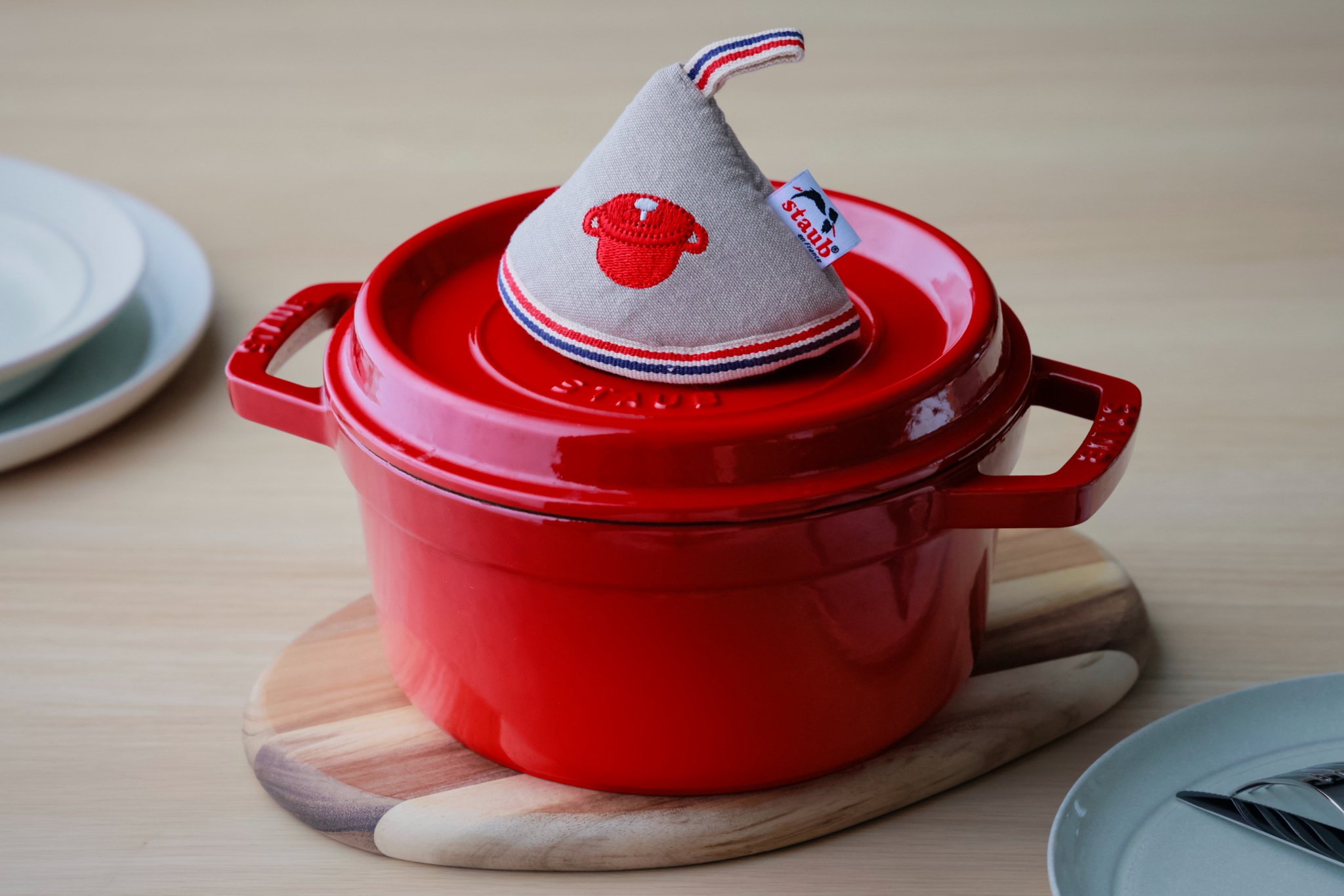 staub ストウブ スチーム&グリル チェリー 26cm ガラス蓋付き