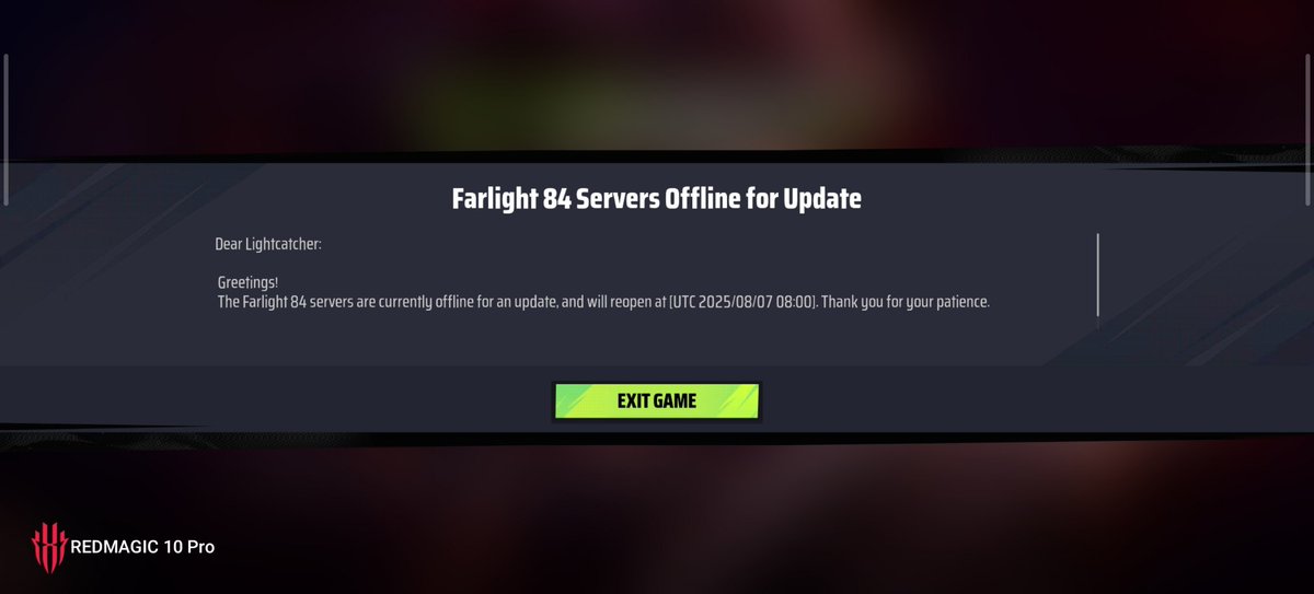 valomobilepoint's tweet photo. Server under Maintenance
#Farlight84
#Farlight84Global
#Farlight84Gameplay
#Farlight84Mobile
#Farlight84Update
#Farlight84Relaunch
#NewHeroFarlight84
#Farlight84Community
#MobileShooter
#BattleRoyaleGame
#FPSMobileGame
#GamingNews https://t.co/4OO3V6bGYt
