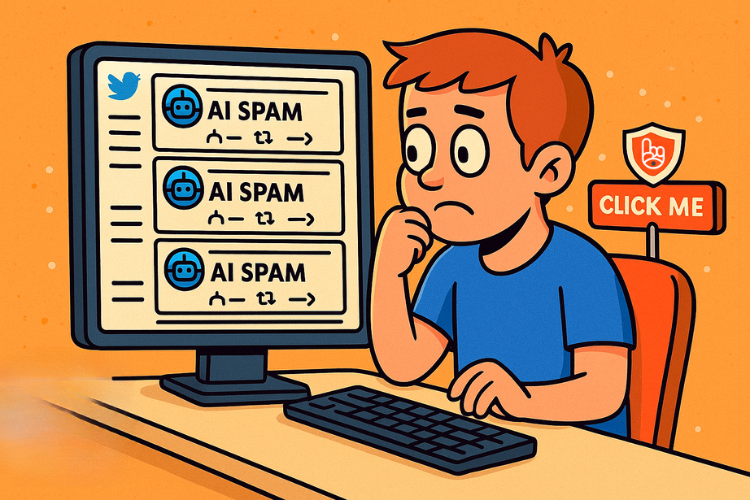 🧹 Tired of AI trash clogging your <a href="/X/">X</a> feed?
Help clean it up and earn $TRUE tokens. 💰

Just tag <a href="/TrueSightInfo/">TrueSight</a> on tweets that scream “AI spam” 🤖

We’ll rate them publicly, and if your score’s close — you earn!

Let’s expose the bots, reward the humans, and make X smarter.

Ends
