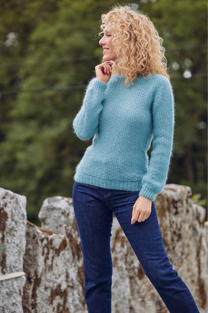 Elle souffre d’une embellie pull mohair !