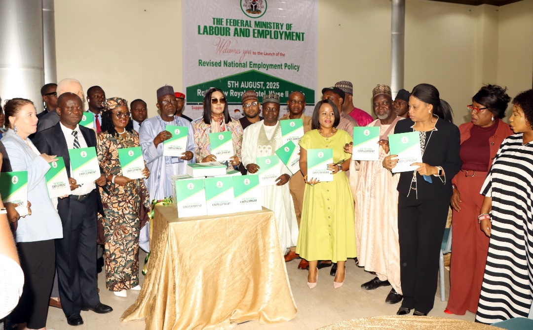 PRESS RELEASE

REVISED EMPLOYMENT POLICY CENTRAL TO AGENDA TO LIFT MILLIONS OUT OF POVERTY – FG

The Federal Government has described the Revised National Employment Policy (NEP) as central to its commitment to lifting millions of Nigerians out of poverty.
 
The Minister of