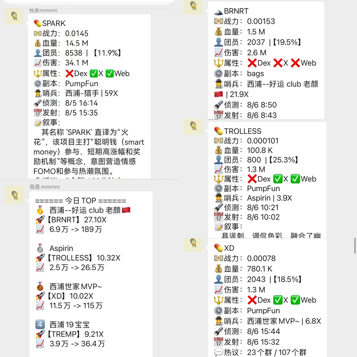 社区为王，加密回归社区💥

来自西浦的日常金狗，感谢 $BRNRT $SPARK   $TROLLESS $XD 最高的 59x 每日都有10x 20x的CA。

西浦也一直是这样的，平时下午茶，聊天，一个温暖有态度的社区。到了该赚钱的时候也是不手软。

来西浦，玩在一起，赚在一起。

#Solana #BONK #Memes #鼓励师