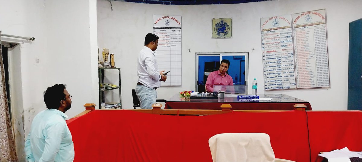 Collector Nabarangpur (@dmnabarangpur) on Twitter photo Visited the Tahasil Office, Umerkote. Reviewed its administrative operations and interacted with the staff. The visit emphasized the need for improved record-keeping, timely completion of administrative tasks and adherence to punctuality among staff. <a href="/CMO_Odisha/">CMO Odisha</a> <a href="/rdmodisha/">Revenue & DM Department, Government of Odisha</a> Visited the Tahasil Office, Umerkote. Reviewed its administrative operations and interacted with the staff. The visit emphasized the need for improved record-keeping, timely completion of administrative tasks and adherence to punctuality among staff. <a href="/CMO_Odisha/">CMO Odisha</a> <a href="/rdmodisha/">Revenue & DM Department, Government of Odisha</a>