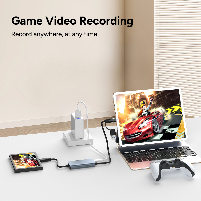 Type-C To USB C/USB A 4k Video Capture Card for Game Video Recording