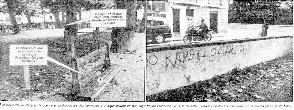 "Su hermano fue a pedir ayuda a un bar de HB. Se negaron, subieron la música y le tiraron un vaso de agua a la cara"
D. Francisco Gil Mendoza acribillado a balazos por la espalda en Irún por los cobardes de ETA

"Su asesino fue candidato de Bildu en Irún"
mapadelolvido.blogspot.com/2012/04/franci…
