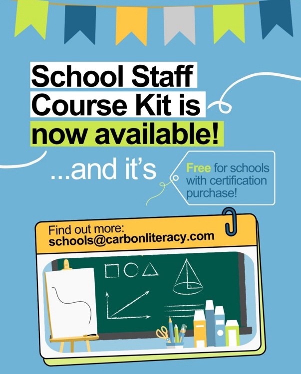 Are you prepping for a sustainability post in school next term? Looking to upskill staff?

<a href="/Carbon_Literacy/">The Carbon Literacy Project</a> launched a brand-new School Staff Course. For a limited time it's FREE for schools

#SustainableSchools

carbonliteracy.com/schools/
#sustainability #climatechange #education