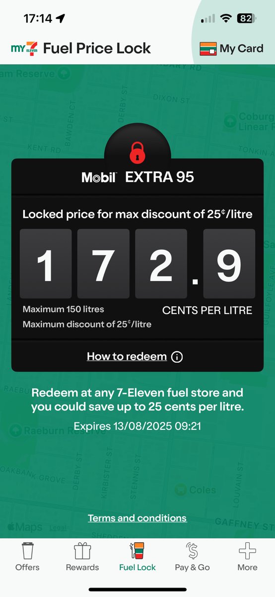 The fuel price lottery is so f annoying - I use the 7-11 price lock app- yesterday when I filled up with  95 and locked in $1.729 and the same station today is $2.229 ffs