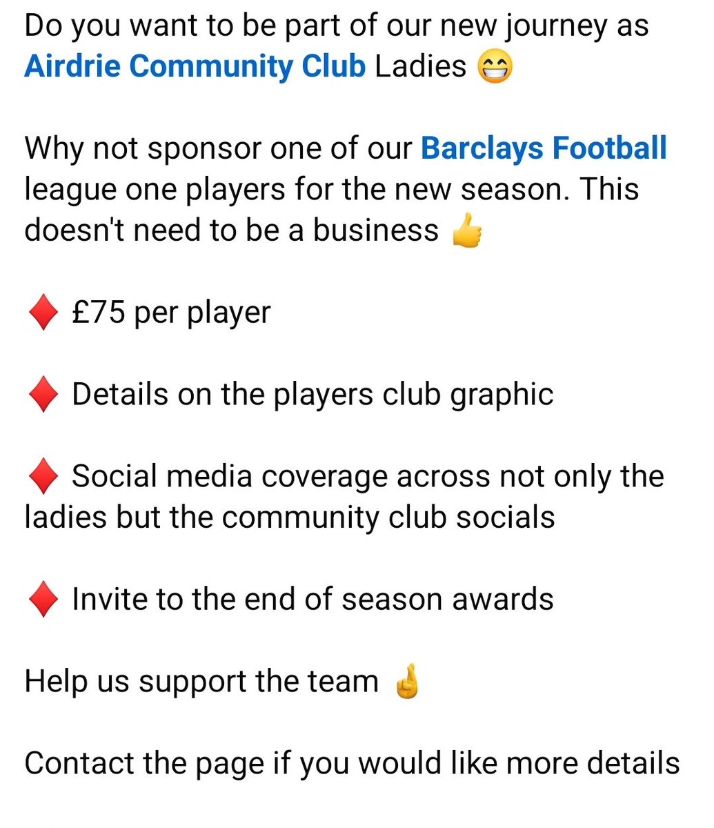 📢📢📢📢📢📢📢📢

Contact the page for more information 👇♦️

#accladies #playersponsorship #getinvolved