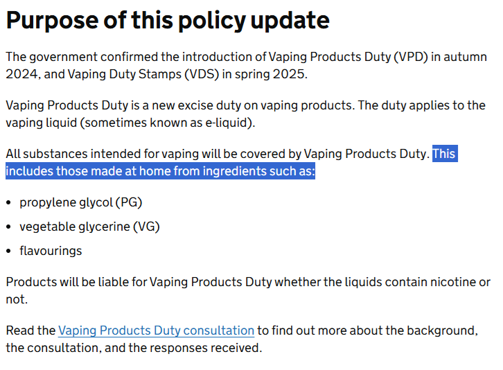 All you who mix your own vape liquids in the UK, remember to register as a manufacturing business with the government from next year, won't you? #GoodGrief #WeAreGovernedByIdiots gov.uk/government/pub…