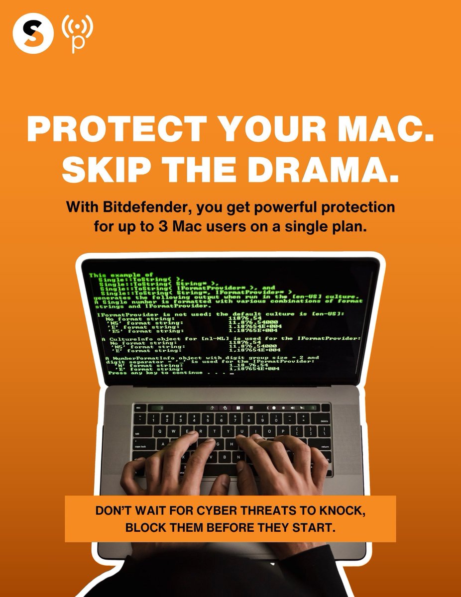 Say goodbye to annoying pop-ups and hello to smooth security. Bitdefender protects 3 Mac users with one plan.

Features:
✅ Real-time protection
✅ Adware blocker
✅ File quarantine

Don’t wait for threats to happen.

Get yours now: buff.ly/JBwzvZ3

#bitdefender