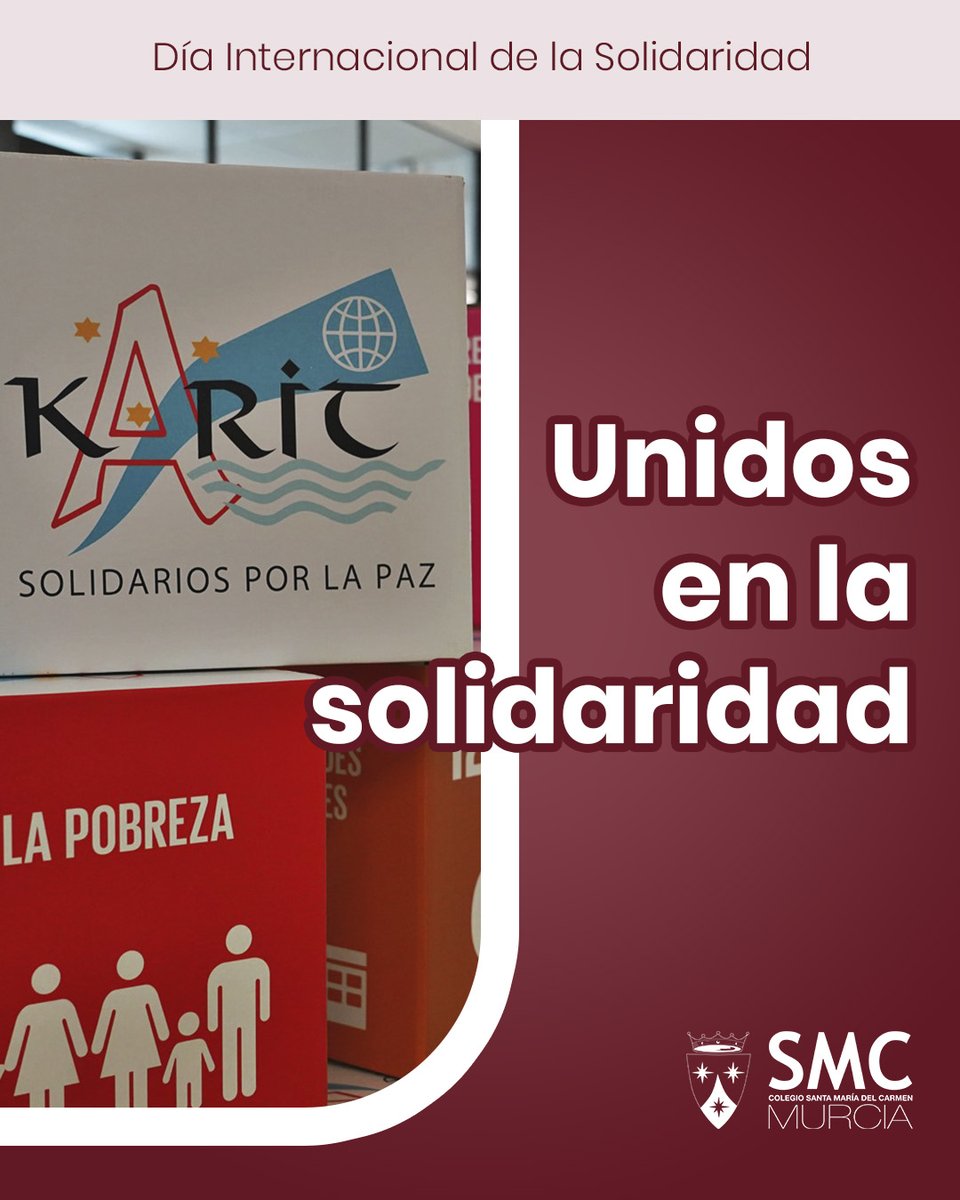 🤝 Unidos en la solidaridad 💙
En el  #SMCMurcia creemos que la fuerza de la comunidad está en ayudar a quienes más lo necesitan. Por eso, apoyamos con todo nuestro corazón a  <a href="/Karitsolidarios/">Karit Solidarios</a>, una ONG que trabaja incansablemente por un mundo más justo y humano❤️