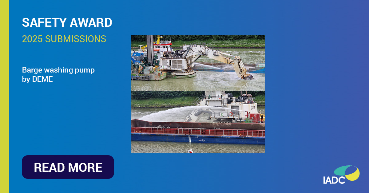 14 submissions are in the running for 𝕀𝔸𝔻ℂ’𝕤 𝕊𝕒𝕗𝕖𝕥𝕪 𝔸𝕨𝕒𝕣𝕕 𝟚𝟘𝟚5! One of these submissions is #DEME’s barge washing pump. 
Read more 👇
iadc-dredging.com/news/iadc-reve…

#Innovation #Safetyawards #Dredging