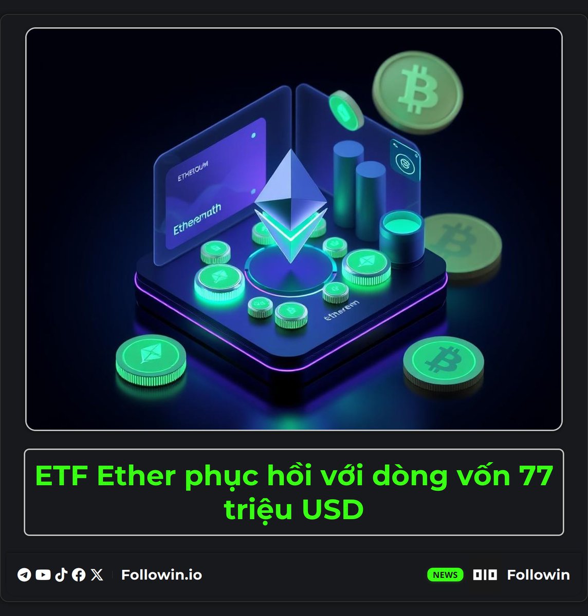 Ngày 5/8, quỹ ETF Ethereum ghi nhận dòng vốn 77 triệu USD, trong khi Bitcoin ETF mất 196 triệu USD, đánh dấu ngày thứ tư liên tiếp bị rút vốn. Tổng giá trị của quỹ Bitcoin giảm còn 146,18 tỷ USD, với FBTC của Fidelity và IBIT của BlackRock bị ảnh hưởng