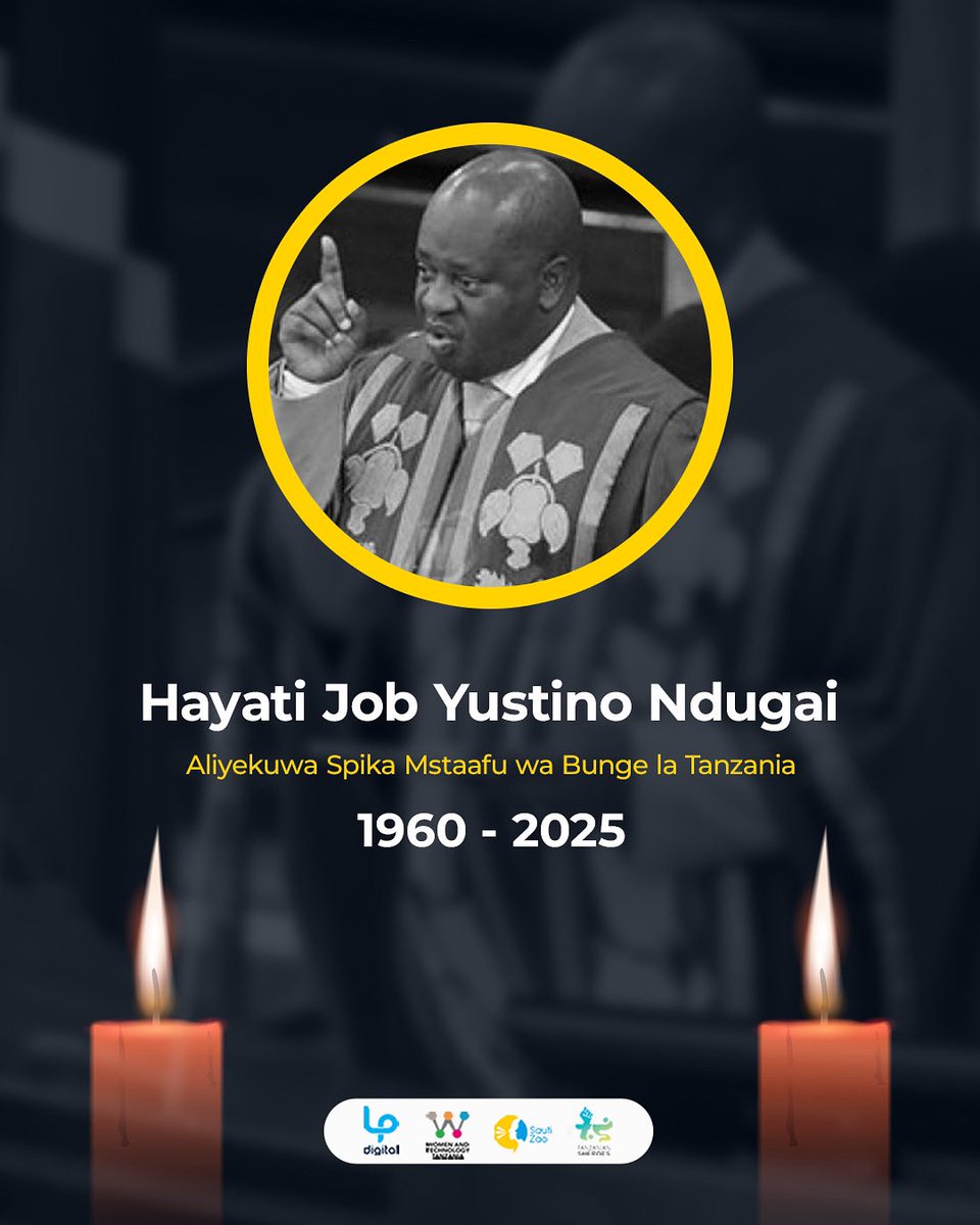 Tumepokea kwa masikitiko taarifa za kifo cha Spika mstaafu wa Bunge la Jamhuri ya Muungano wa Tanzania, Mhe. Job Ndugai.

Tunatoa pole kwa familia, Bunge la Tanzania na Watanzania wote.

Mungu ailaze roho yake mahali pema peponi.

#RIP #MitandaoNaSisi #DigitalTanzania
