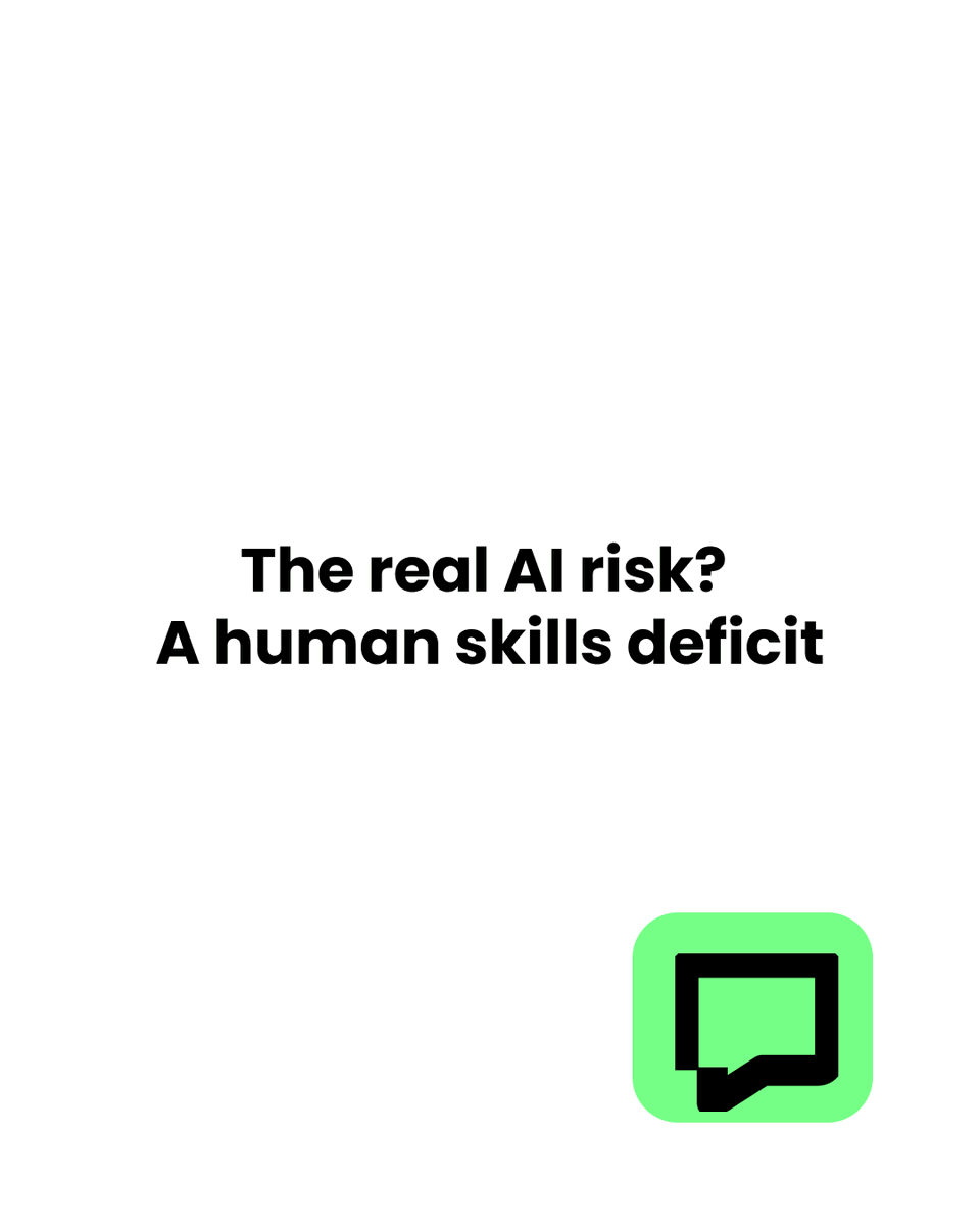 AdsHalvo's tweet photo. Every business leader I speak to is investing in AI, planning to, or quietly panicking they’re already behind.
The hype is deafening.
But what if the real risk isn’t underinvesting in AI tech—
…it’s underinvesting in the people using it?

A new study by learning scientists at Multiverse raises a sobering point:
Over-reliance on AI tools is beginning to erode the very human skills needed to use them well.
We’re seeing it already—teams defaulting to AI outputs without much reflection, creativity, or challenge.
But real value doesn’t come from “using AI.”
It comes from asking better questions. From interpreting answers. From making judgement calls AI can’t.

And that’s the opportunity right now—
→ Not just building AI tools.
→ But building the human capability to shape, question, and direct them.
Prototype sprints, experiments, internal pilots—these are great starting points.
But they’re only valuable if your team is actively engaged in the process, not just watching the outputs roll in.

We don’t need passive users.
We need active drivers.
Otherwise, we risk building a future where we have all the answers…
…but no idea which questions matter.