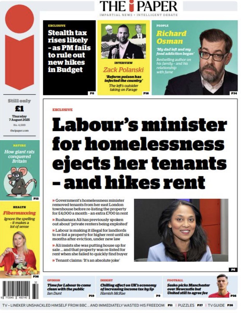 A Cabinet minister is on £154,089.

The only reason to be a landlord when you are on that kind of income is greed.

The only reason evict and raise the rent is greed.

We need elected representatives driven by principle, not greed.