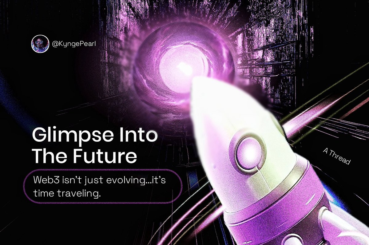 KyngePearl's tweet image. GM 🚀

The portal opens tomorrow.
We’re time traveling
So start fastening your seatbelts.

✨ Glimpse into the Future lands soon.
Adventure awaits.
Are you ready? 🌀
Drop a GM to say how ready you are. 

#Web3 #FutureDrop #GlimpseIntoTheFuture #WAGMI
