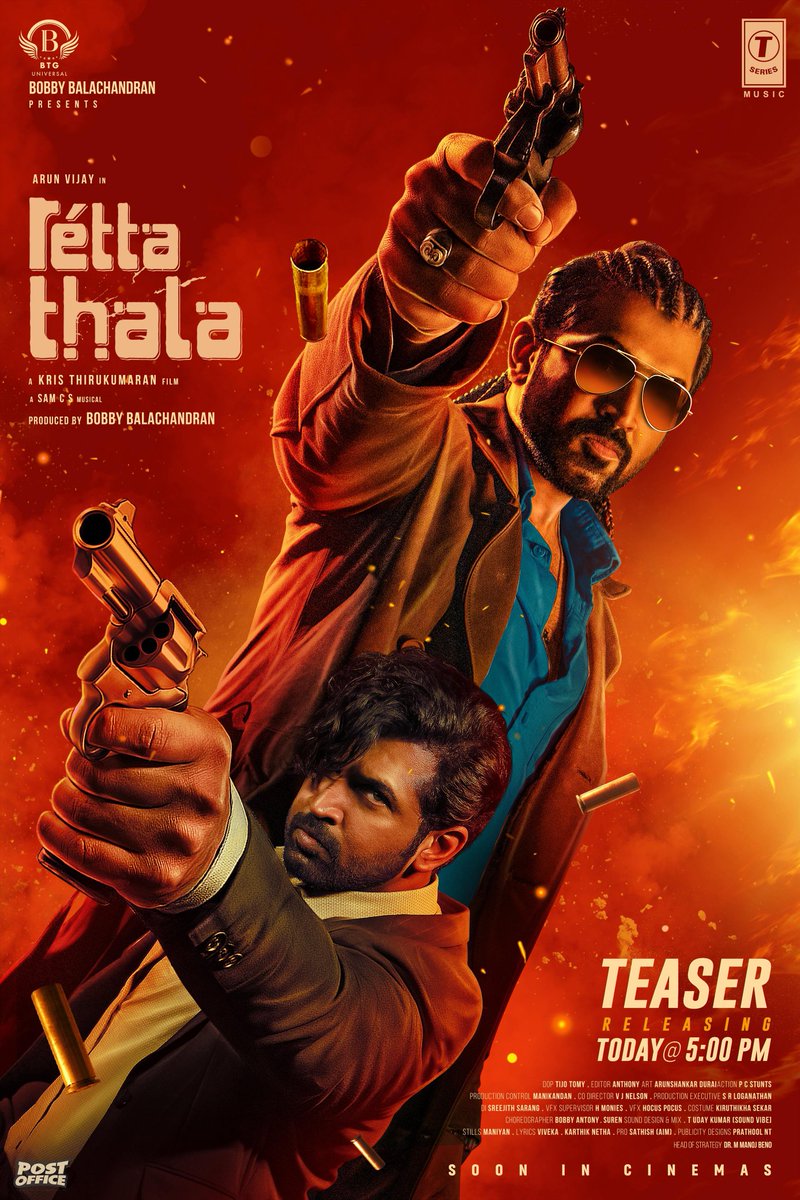 Nandha (@nandhaoffl) on Twitter photo Inga Mass Kaathano aadhuvum Neega Kattanoo... <a href="/arunvijayno1/">ArunVijay</a> 's mass look 😎 #RettaThala teaser today 5pm... Focus <a href="/Siva_Kartikeyan/">Sivakarthikeyan</a> 's account it will out 🔥
<a href="/sathishoffl/">K Sathish</a> <a href="/ManiUdis2010/">Mani</a> <a href="/ManojBeno/">Manoj Beno</a> <a href="/BTGUniversal/">BTG Universal</a> Inga Mass Kaathano aadhuvum Neega Kattanoo... <a href="/arunvijayno1/">ArunVijay</a> 's mass look 😎 #RettaThala teaser today 5pm... Focus <a href="/Siva_Kartikeyan/">Sivakarthikeyan</a> 's account it will out 🔥
<a href="/sathishoffl/">K Sathish</a> <a href="/ManiUdis2010/">Mani</a> <a href="/ManojBeno/">Manoj Beno</a> <a href="/BTGUniversal/">BTG Universal</a>