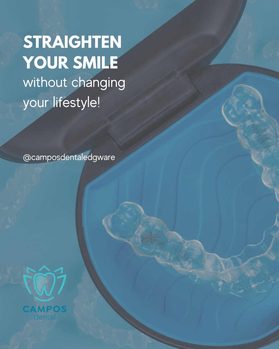 Campos_Dental_'s tweet image. 😁 Braces? Not your style. Invisalign at Campos Dental gives you the freedom to straighten your teeth discreetly and comfortably - no wires, no fuss, just results.  

📲 Ready for the future of orthodontics? Let’s get started.  

#InvisalignByCampos #ClearChoice #SmileYourWay