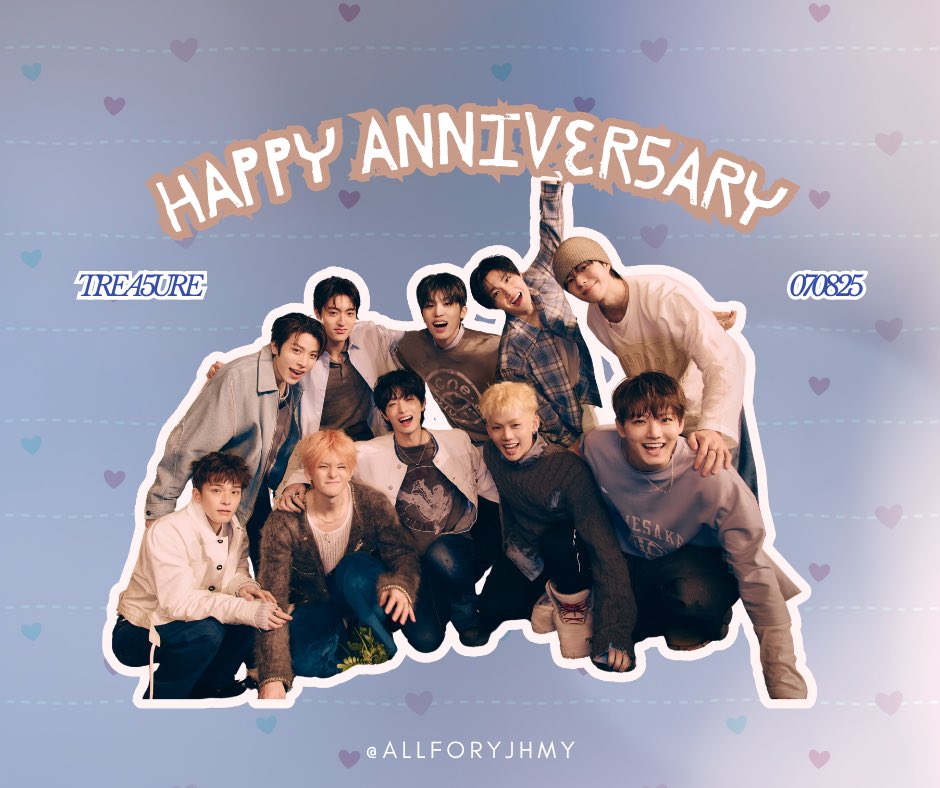 From rookie babies to stage legends, you’ve filled these 5 years with chaos, comfort, and countless memories ✨

Thank you for the love, strength, and joy you bring into our lives every day.

Let’s keep shining brighter, together — always 💎

Happy 5th Anniversary, TREASURE 💖