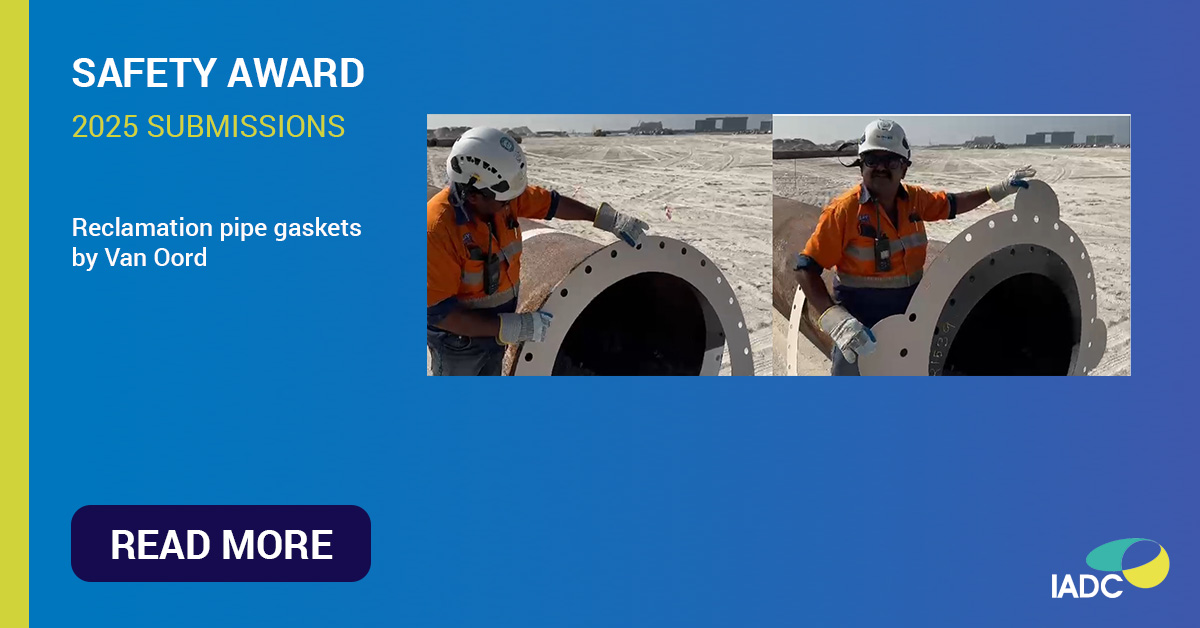 14 submissions are in the running for 𝕀𝔸𝔻ℂ’𝕤 𝕊𝕒𝕗𝕖𝕥𝕪 𝔸𝕨𝕒𝕣𝕕 𝟚𝟘𝟚5! One of these submissions is the Reclamation pipe gasket redesign by #VanOord
Read more 👇
iadc-dredging.com/news/iadc-reve…

#Innovation #Safetyawards #Dredging