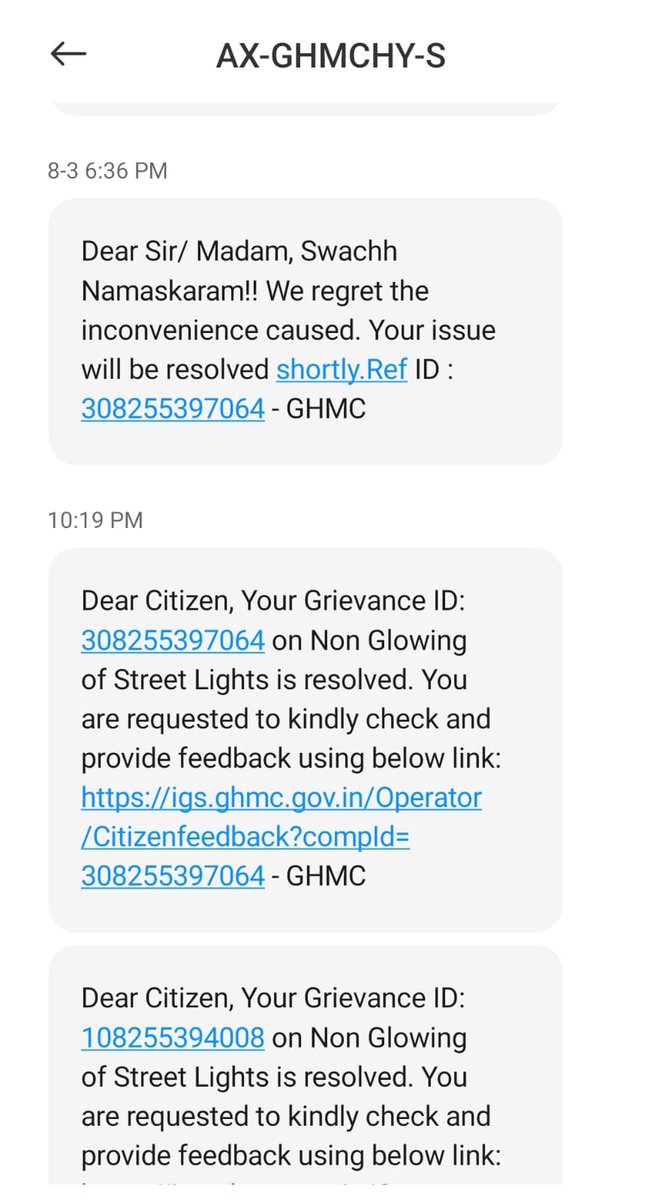 sri925's tweet photo. @CommissionrGHMC Respected Sir, recently have raised two requests for non-glowing of street lights, but requests were closed without addressing it.   Even when I raised again, they have closed again immediately.   This is not fair.  Can you please help. https://t.co/twA6pmTSof