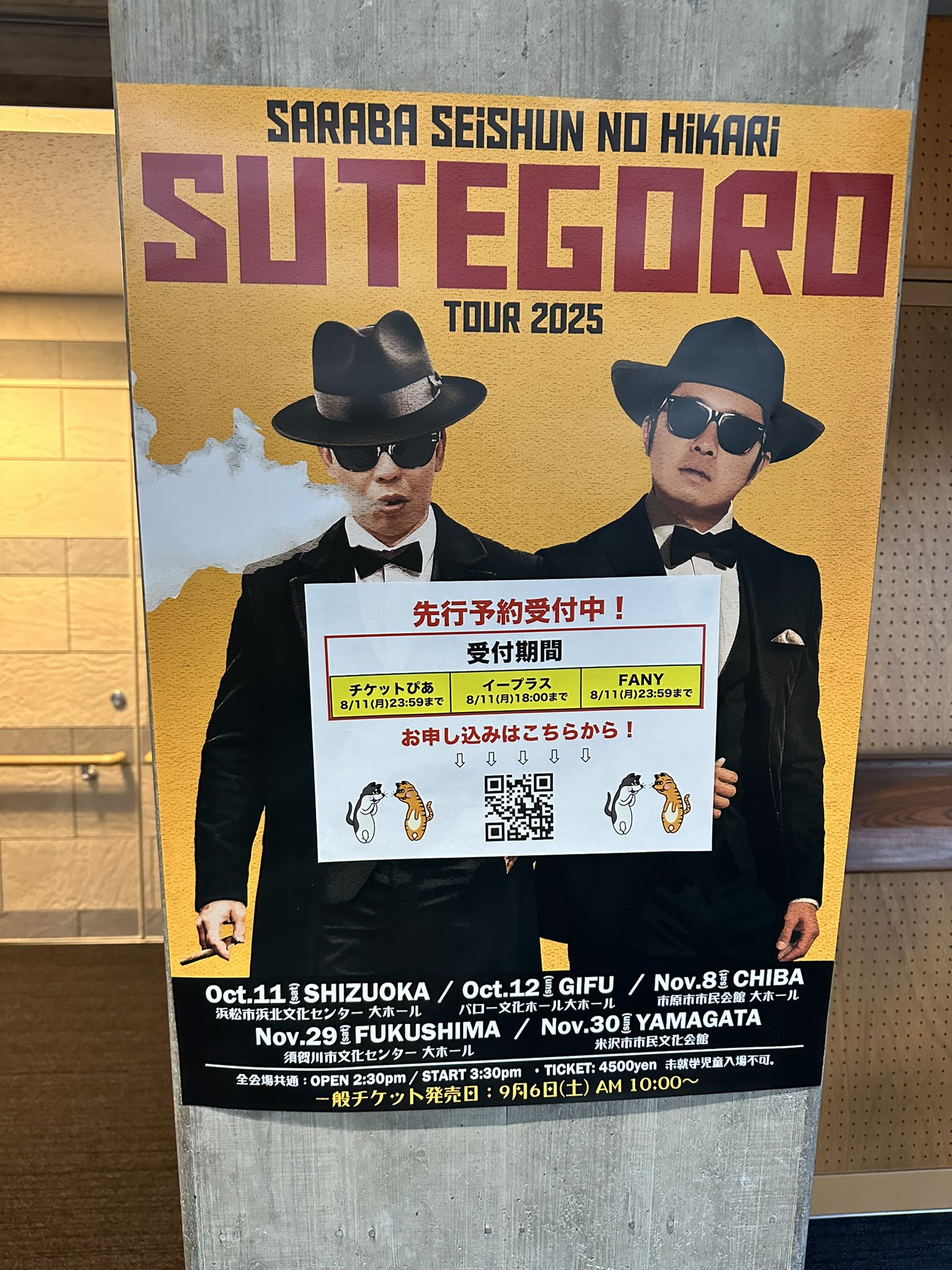 さらば青春の光 ステゴロポスター さらば青春の光の単独ライブツアー「すご六」ポスタービジュアル