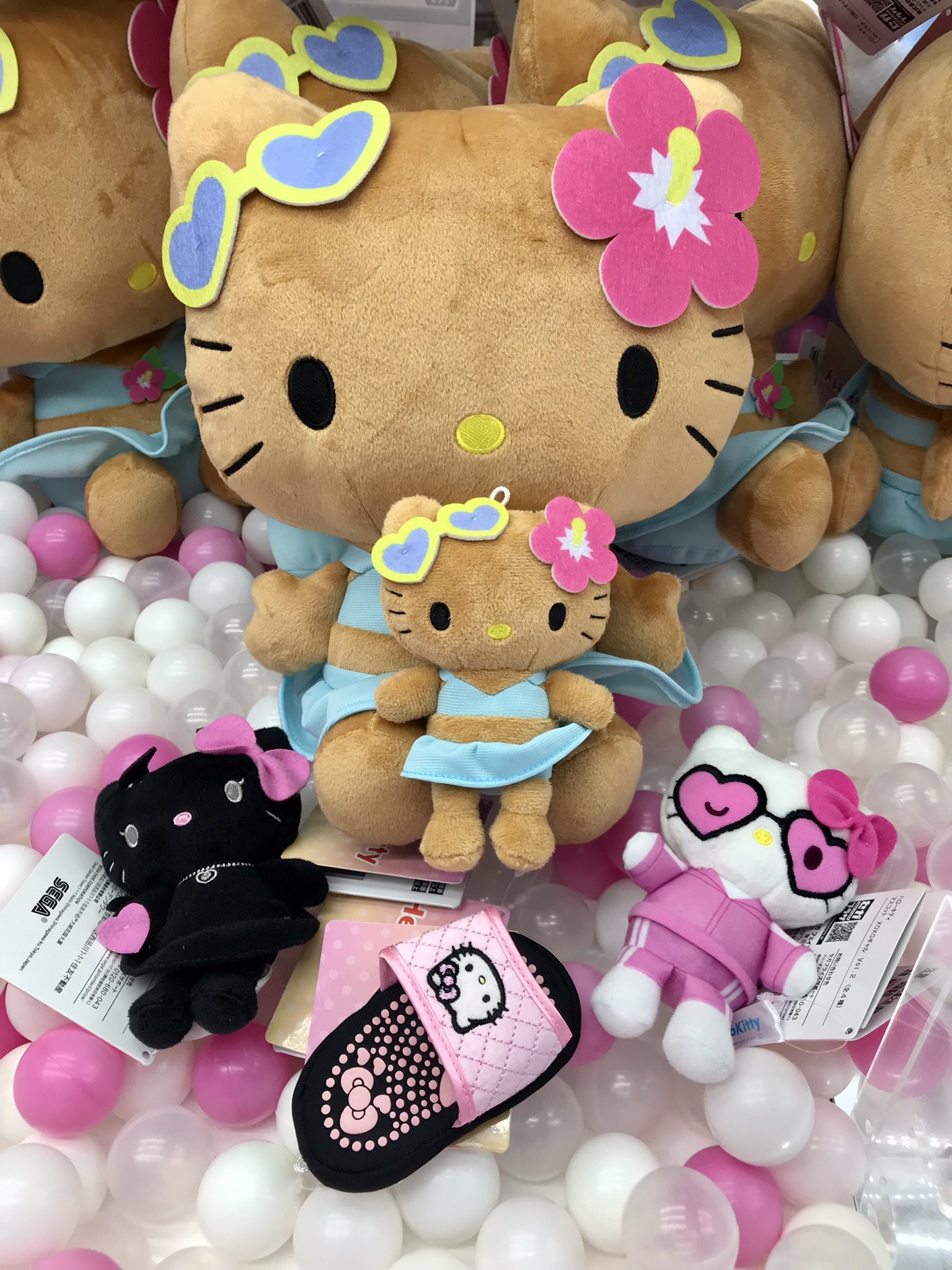 【新品】ハローキティ 日焼け プライズ ソフビ ぬいぐるみ セット 新品 4点セット ハローキティ 日焼けキティ フィギュア