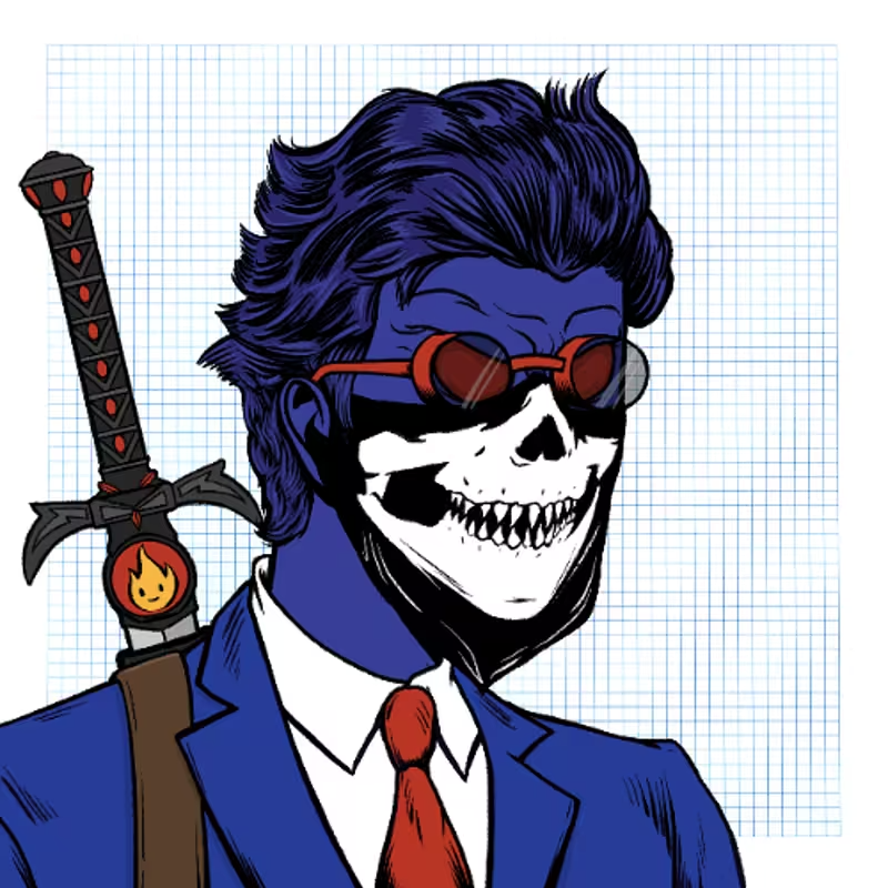 Villains at Large: No.888 

Sure he's a WallStreet Psycho Bonehead...but 888 that's lucky right?

<a href="/villainslarge/">Villains at Large</a> <a href="/ApeChainHUB/">ApeChainHUB</a>