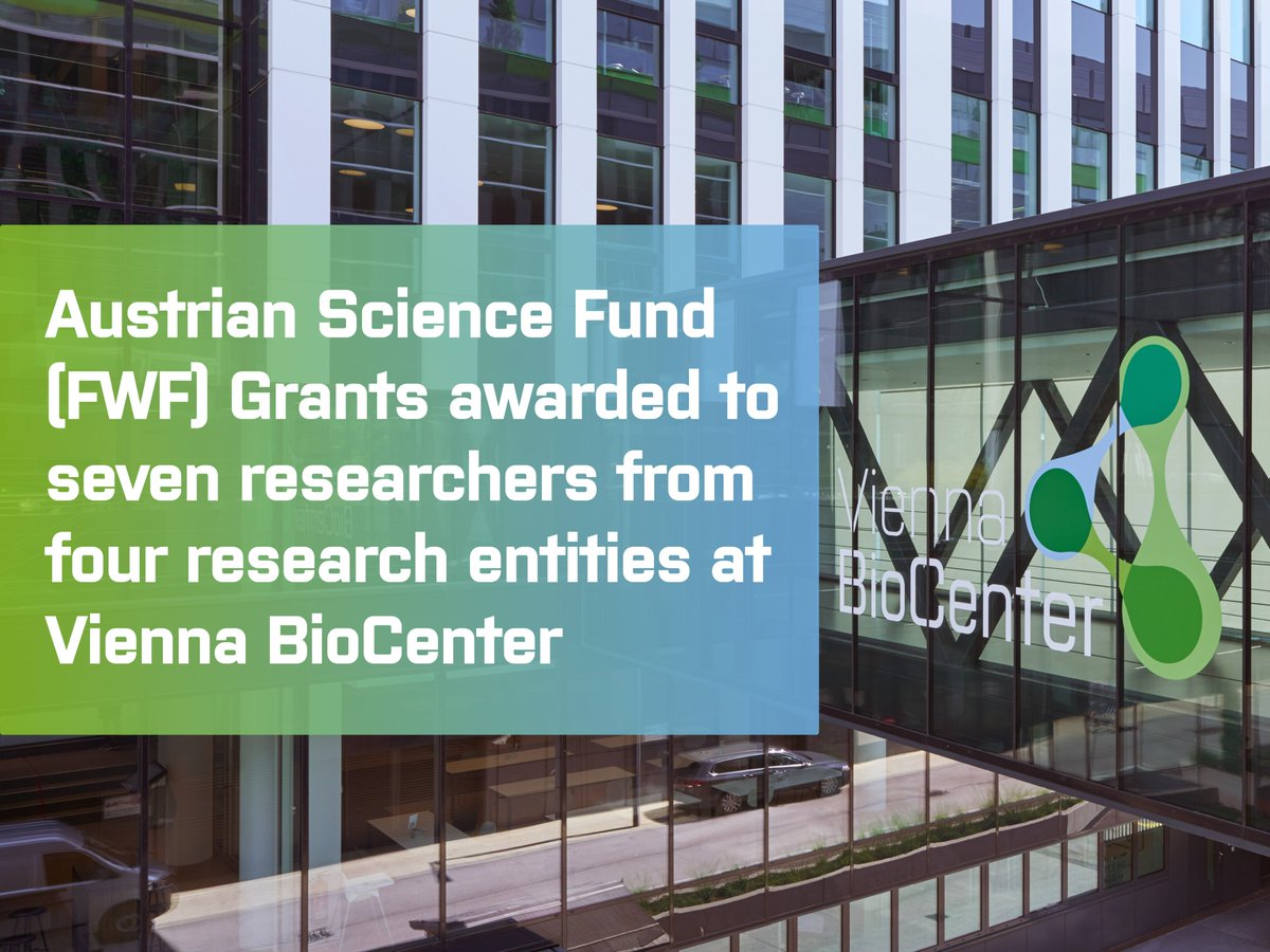 Celebrating seven researchers from four different entities at Vienna BioCenter, who recently received prestigious FWF Grants!

Read more about their work: viennabiocenter.org/about/news/sev…

#viennabiocenter #FWF #lifescience