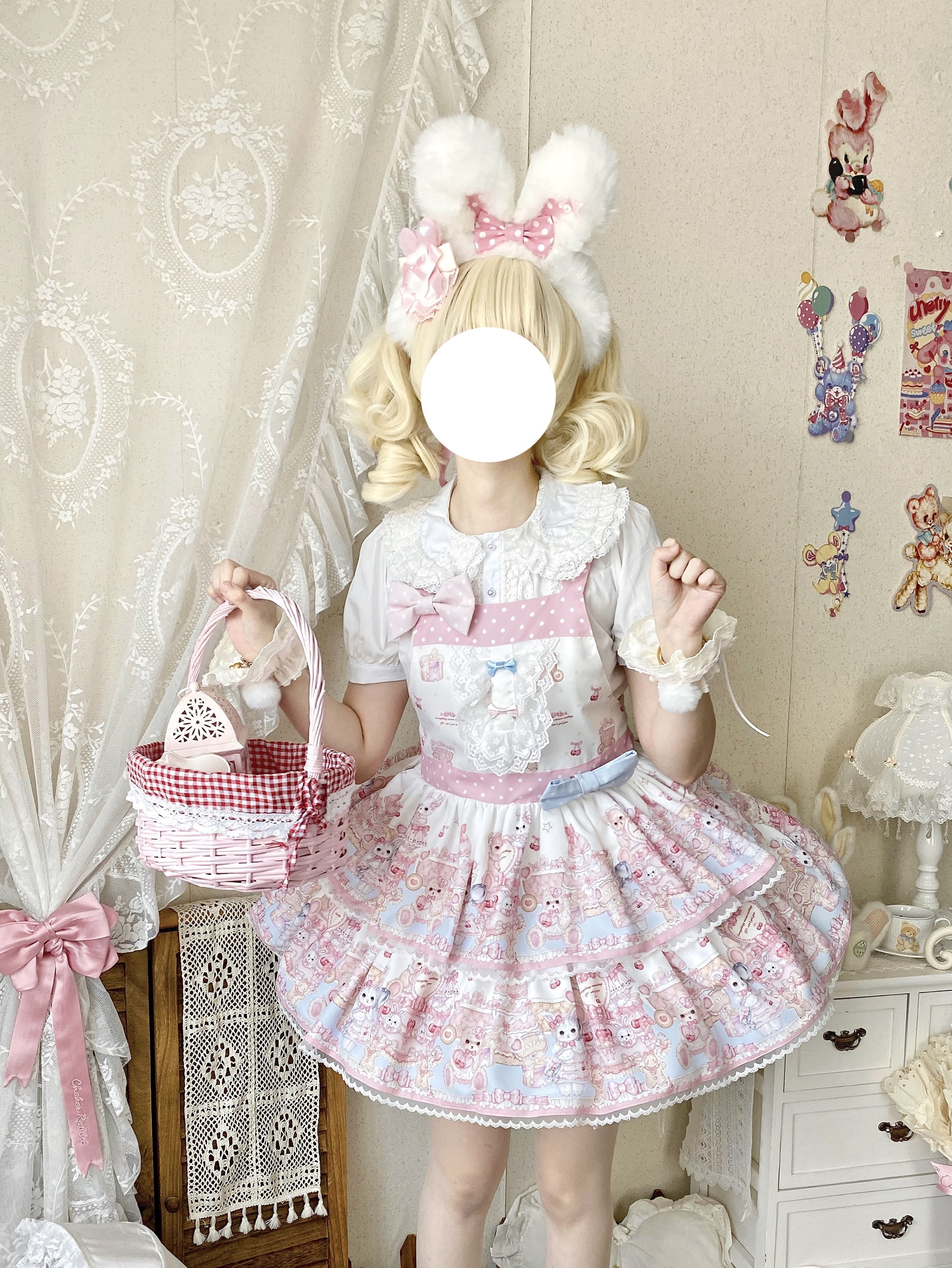 くま パティシエ カーディガン 白 ピンク トランプ 懐古 ロリィタ ロリータ くま パティシエ カーディガン 白 ピンク トランプ 懐古