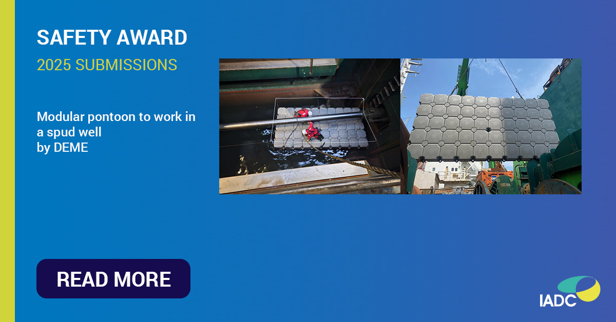 14 submissions are in the running for 𝕀𝔸𝔻ℂ’𝕤 𝕊𝕒𝕗𝕖𝕥𝕪 𝔸𝕨𝕒𝕣𝕕 𝟚𝟘𝟚5! One of these submissions is the Modular pontoon for working in a spud well by #DEME
Read more 👇
iadc-dredging.com/news/iadc-reve…

#Innovation #Safetyawards #Dredging