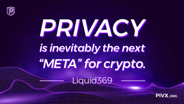 Privacy!!
Not just a feature, the next big narrative🤝

As surveillance tightens, the demand for financial and digital privacy will explode.

And while most are distracted, $PIVX is already building for it, optional privacy, and real decentralization🛡🔒

Pivx.org