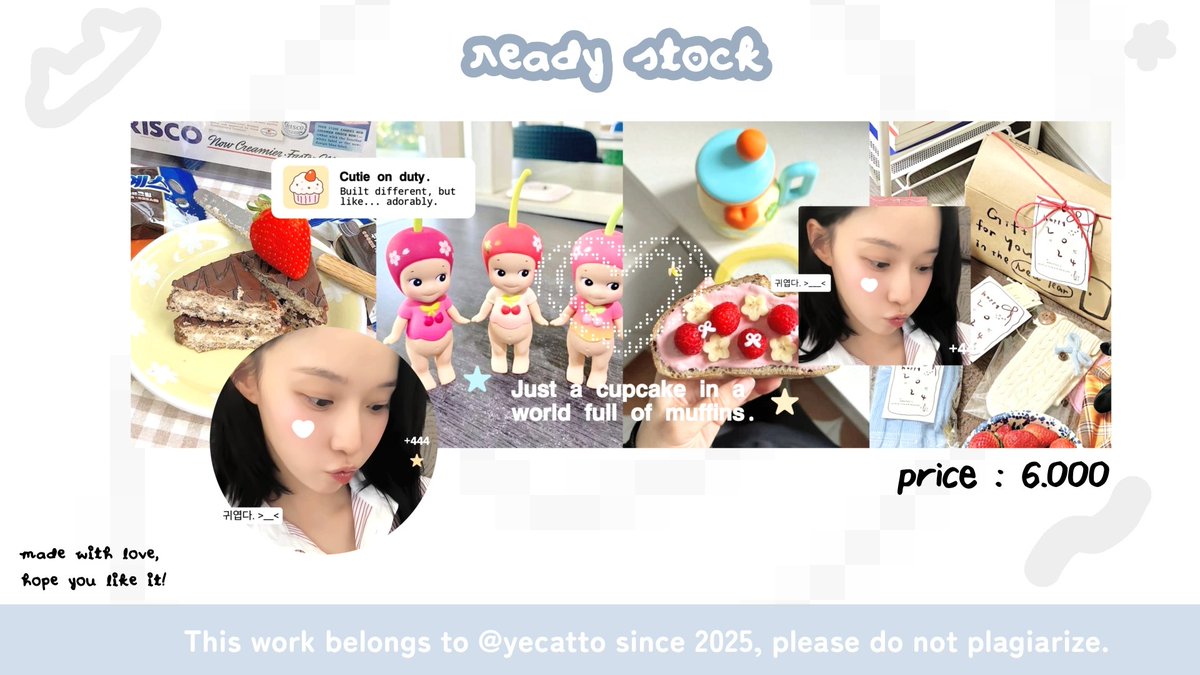 yecatto's tweet image. Help rt, thanks. 🥺🫶🏻

Halo, aku datang membawa layout ready stock Ian, Winter, Carmen, dan Ulzzang yang dapat kamu take melalui dmku sekarang juga. Pastikan @ after dm ya, untuk yang mau req dipersilahkan! 💗

#zonaba #zonauang