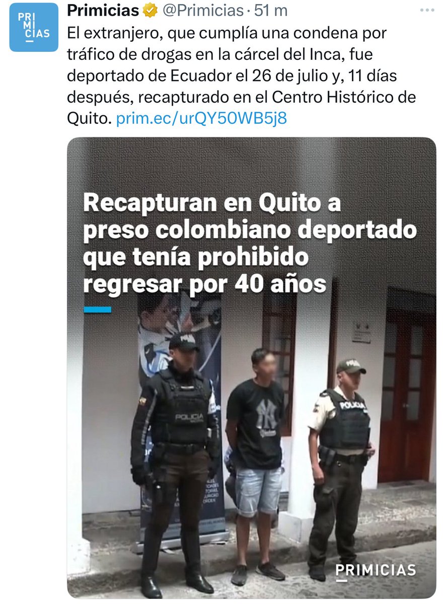 Lo dicho! Les dieron la “libertad anticipada” dizque para repatriarlos. Todo a la maldita sea….Colombia lo advirtió hace meses y dijo que de esa forma NO podía meterlos presos.

Dijimos que iban a regresar “a la vuelta de la esquina”…por pasos irregulares…

Ahí está….como si