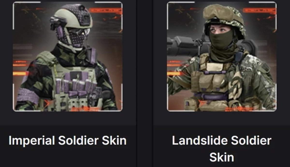 Skins de la OTAN y Pax Armata de los drops de #Battlefield6

Se consiguen viendo el stream durante 4 horas y se mantienen en el juego final