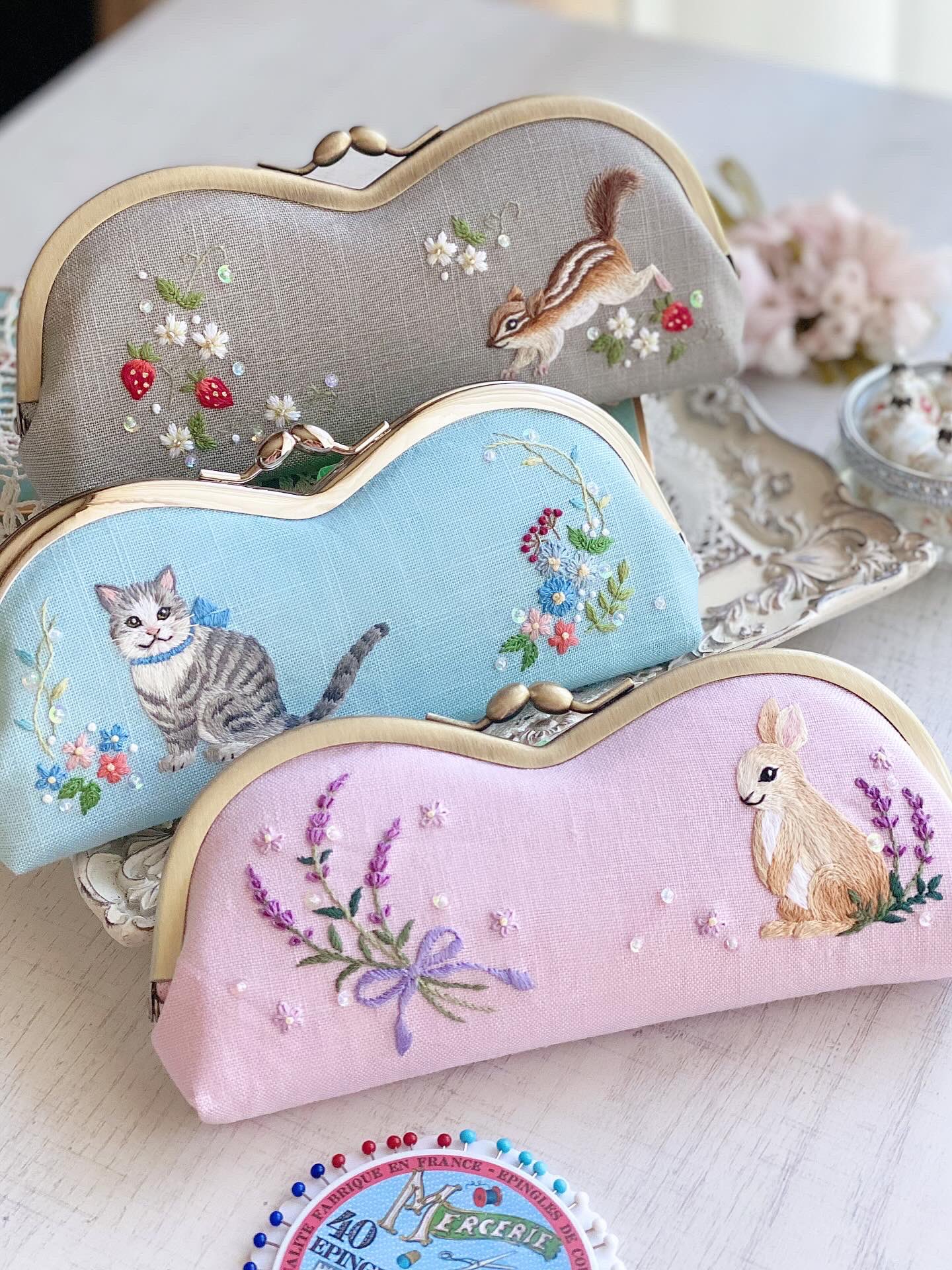 フワフワさま確認用です♡ ハンドメイド刺繍·͜· ♡ new embroidery / 🧵𓂃𓈒𓏸 この度はご縁をいただき ありがとう
