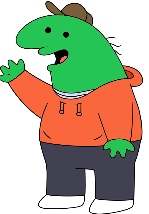 what if charlie from smiling friends was green think about it