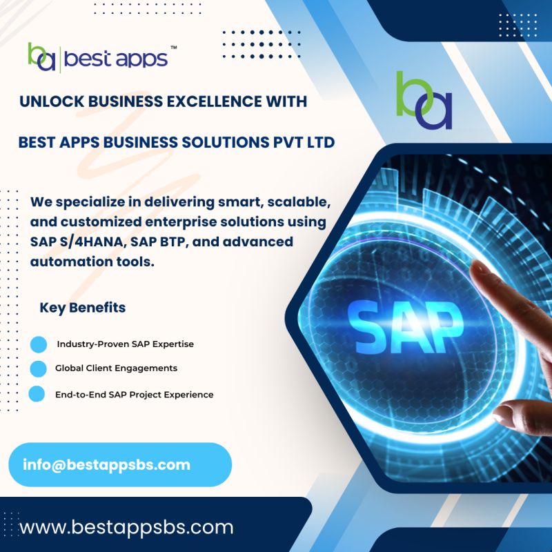 sapjobs_bs's tweet image. Accelerate Your Digital Future with Best Apps Business Solutions Pvt Ltd™ Apps Business Solutions Pvt Ltd
Best Apps Business Solutions Pvt Ltd empowers enterprises with expert SAP S/4HANA implementation, cloud integration, and automation services.
#BestApps #SAPSolutions