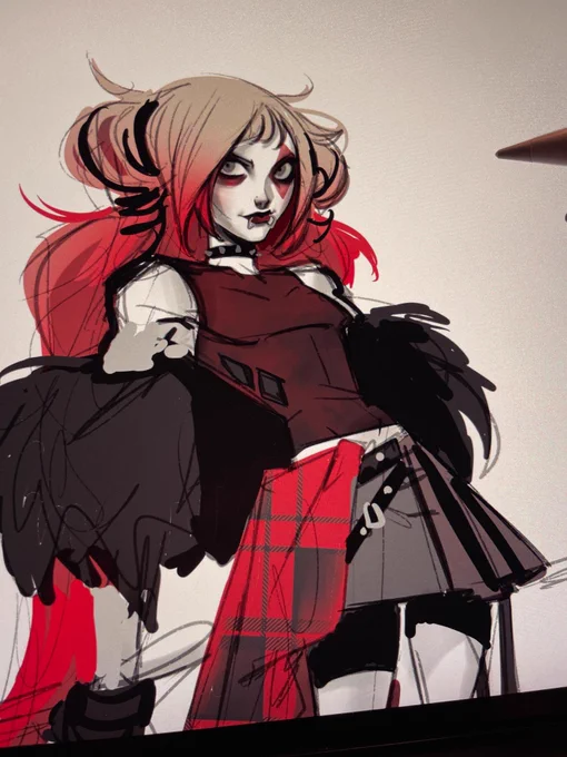 Goth Harley commission sketch
