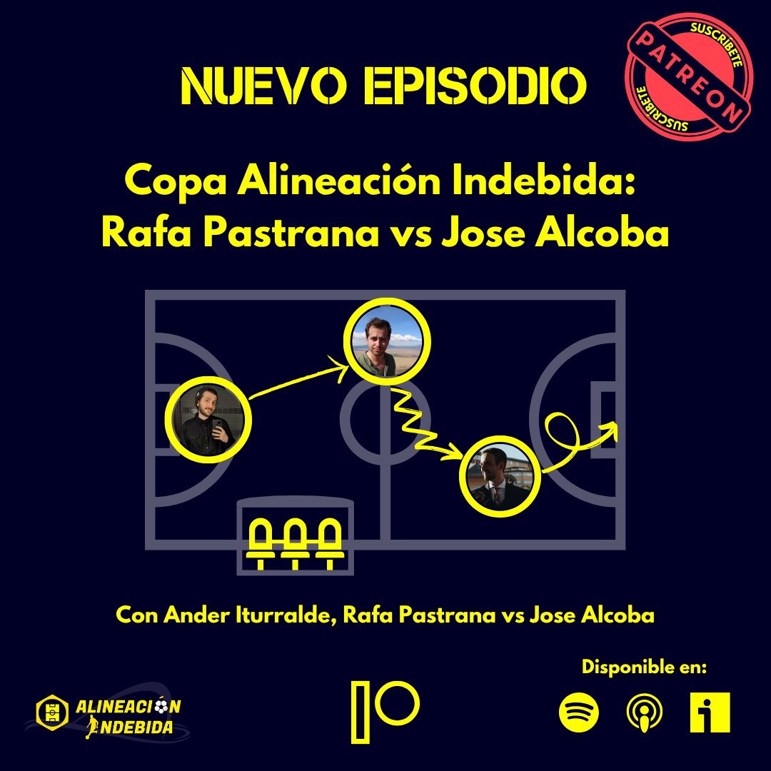 Ander Iturralde (@andershoffman) on Twitter photo ❓LA GRAN FINAL❓
El colofón definitivo de la Copa Alineación Indebida 2025.
<a href="/RafaPastrana7/">Rafa Pastrana</a> vs <a href="/JMAlcobendas/">Alcobendas</a>. ¿Quién se proclamará campeón de nuestro torneo de trivia?
Escúchalo ya: open.spotify.com/episode/2vmFGr… ❓LA GRAN FINAL❓
El colofón definitivo de la Copa Alineación Indebida 2025.
<a href="/RafaPastrana7/">Rafa Pastrana</a> vs <a href="/JMAlcobendas/">Alcobendas</a>. ¿Quién se proclamará campeón de nuestro torneo de trivia?
Escúchalo ya: open.spotify.com/episode/2vmFGr…
